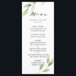 Menu Mariage Botanique du Foliage Vert<br><div class="desc">Menu Mariage avec feuilles d'aquarelle peints dans différentes nuances de vert. Pour une personnalisation plus avancée de cette conception,  veuillez cliquer sur le bouton "Personnaliser". Des articles correspondants sont également disponibles.</div>