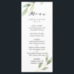 Menu Mariage Botanique du Foliage Vert<br><div class="desc">Menu Mariage avec feuilles d'aquarelle peints dans différentes nuances de vert. Pour une personnalisation plus avancée de cette conception,  veuillez cliquer sur le bouton "Personnaliser". Des articles correspondants sont également disponibles.</div>