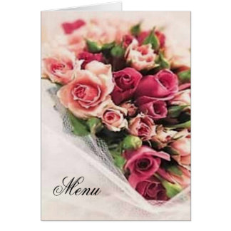 Menu Mariage Bouquet rose