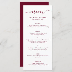 Menu Mariage Bourgogne moderne
