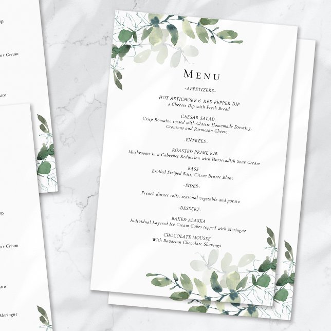 Menu Mariage BUDGET Eucalyptus (Créateur téléchargé)