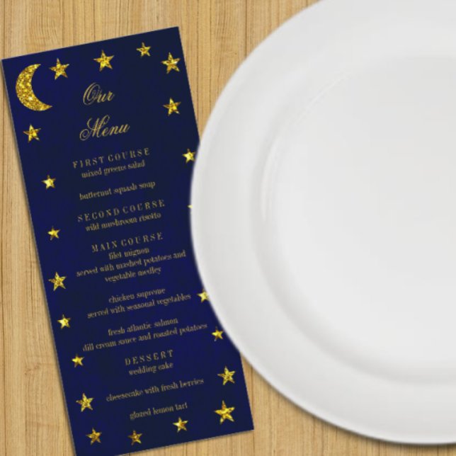 Menu Mariage céleste du ciel nocturne (Créateur téléchargé)