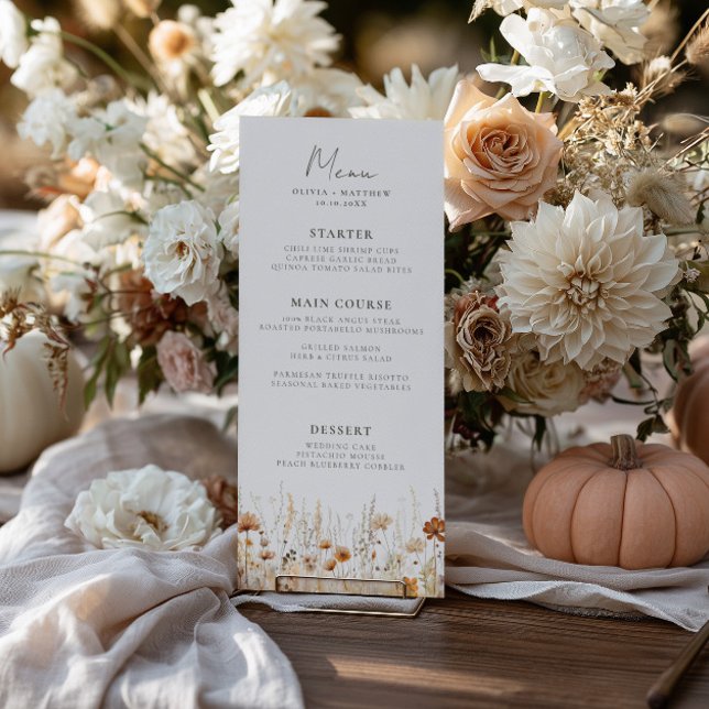 Menu Mariage Champêtre de Rêve en Automne (Créateur téléchargé)