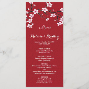 Menu Mariage Cherry Blossom