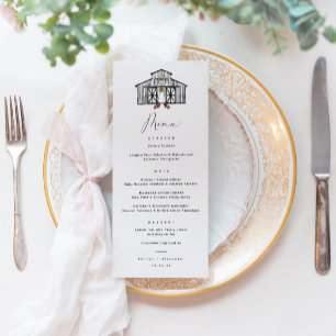 Menu Mariage chic Barn avec Cocktail code QR