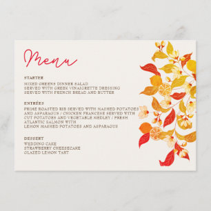 Menu Mariage Citronné Frais Feuillage Citrus
