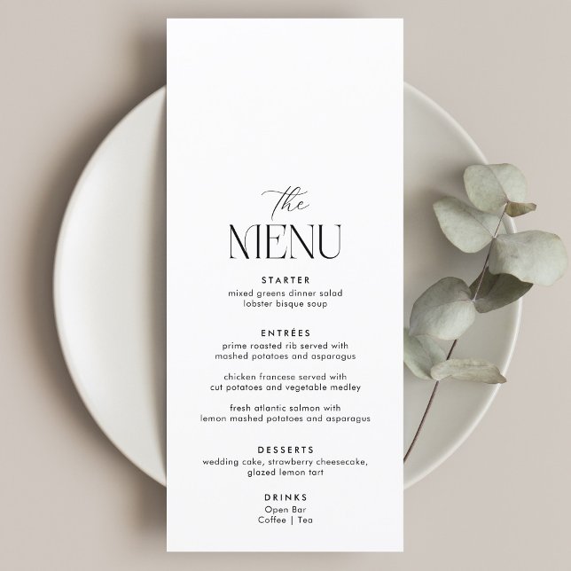 Menu Mariage classique d'argent ancien (Créateur téléchargé)