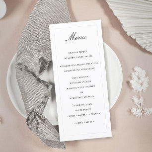 Menu Mariage Classique Simple Elegance