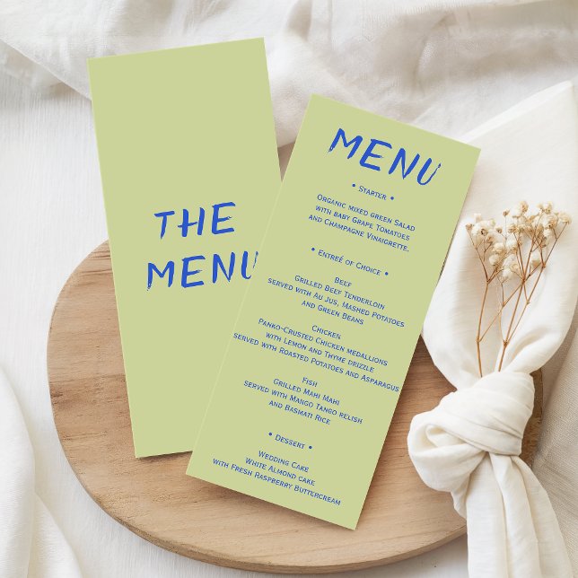 Menu Mariage Coloré Moderne (Créateur téléchargé)