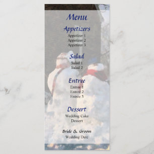 Menu Mariage Couple Neige