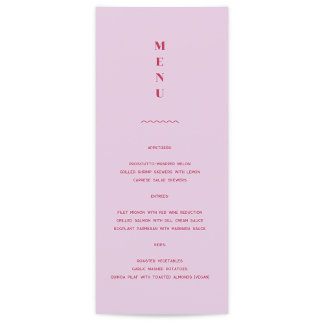 Menu Mariage Daisy