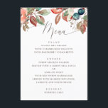 Menu Mariage d'aquarelle de feuillage d'automne | Feuil<br><div class="desc">Apportez un charme saisonnier à votre réception avec cette carte de menu mariage feuillage d'automne. Conçu dans les tons chauds d'automne avec des feuilles d'aquarelle, il crée une présentation élégante et saisonnière pour votre repas. Parfait pour les mariages de automne, les fêtes rustiques, les réceptions en plein air, les mariages...</div>