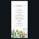 Menu Mariage d'aquarelle périphérique fleur sauvage<br><div class="desc">Une belle aquarelle fleur sauvage et mariage Periwinkle design. Un design unique qui utilise des fleurs botaniques vintages rustiques. Un élégant design floral rétro blanc avec une touche de verdure. Un menu fleur sauvage et Periwinkle mariage avec des éléments modernes. Des invitations de mariage et d'autres articles de papeterie sont...</div>