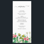 Menu Mariage d'aquarelle périphérique fleur sauvage<br><div class="desc">Une belle aquarelle fleur sauvage et mariage Periwinkle design. Un design unique qui utilise des fleurs botaniques vintages rustiques. Un élégant design floral rétro blanc avec une touche de verdure. Un menu fleur sauvage et Periwinkle mariage avec des éléments modernes. Des invitations de mariage et d'autres articles de papeterie sont...</div>