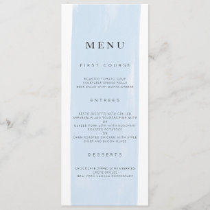 Menu Mariage d'aquarelle simple