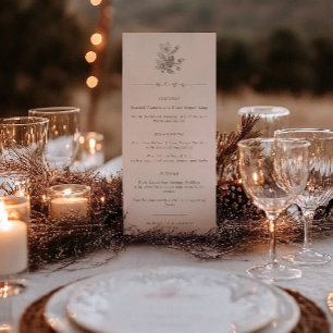 Menu Mariage d'automne élégant à l'écriture d'Ajonc et