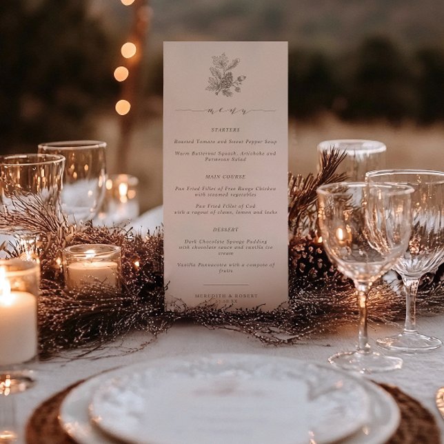Menu Mariage d'automne élégant à l'écriture d'Ajonc et  (Créateur téléchargé)