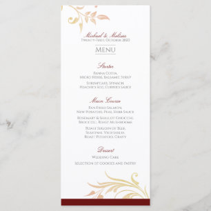 Menu Mariage d'automne en spirale