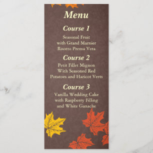 menu mariage de automne