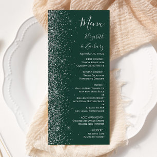 Menu Mariage de bord de Parties scintillant en argent m
