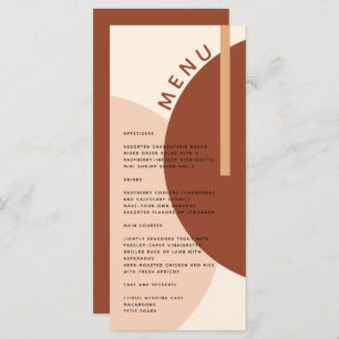 Menu Mariage de cercles Abstraits de Boho moderne