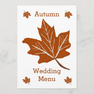 Menu Mariage de design d'automne