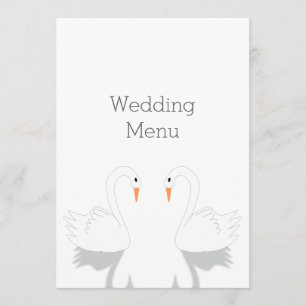 Menu Mariage de design Swans