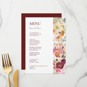 Menu MARIAGE de fleurs magnifiques