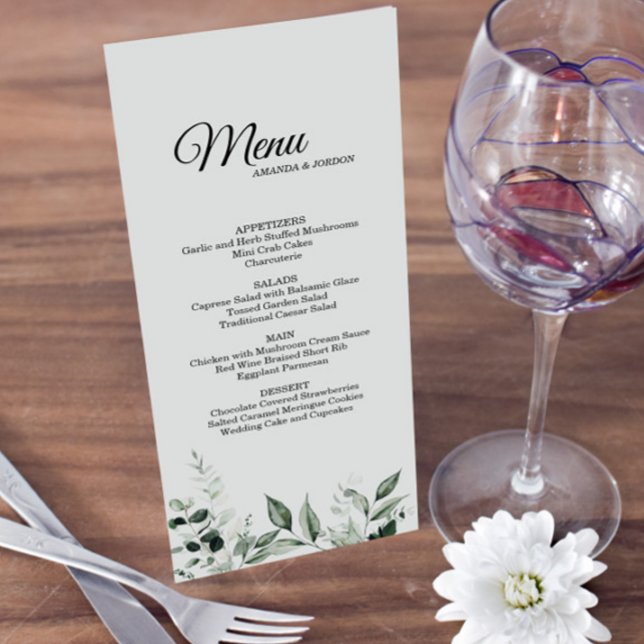 Menu Mariage de la Botanique neutre (Créateur téléchargé)