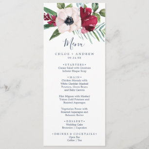 Menu Mariage de la brise tropicale