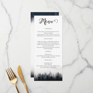 Menu Mariage de la nature de la forêt d'épinette brune