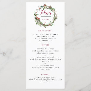 Menu Mariage de la saison de Noël