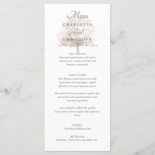 Menu mariage de l'arbre