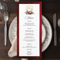 Mariage de monogramme de crête florale de Noël cla