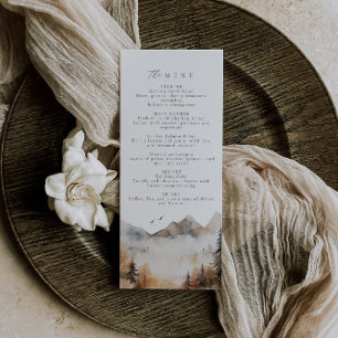 Menu Mariage de montagne moderne