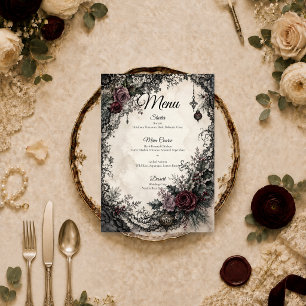 Menu Mariage de Noël gothique lunatique