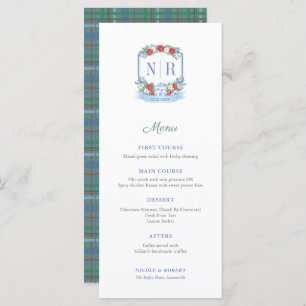 Menu Mariage de Noël Monogramme Noms des lieux individu