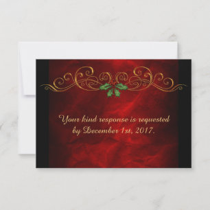 Menu Mariage de Noël Red Holly RSVP