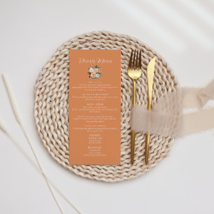 Menu Mariage de printemps Pêche d'abricot floral