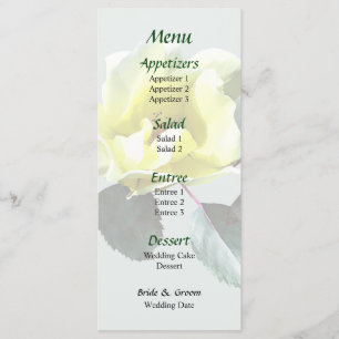Menu Mariage de Rose Jaune délicat