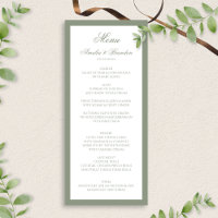 Mariage de script de bordure vert de la taille cla