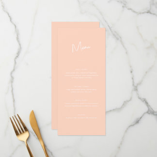 Menu Mariage de script minimaliste moderne