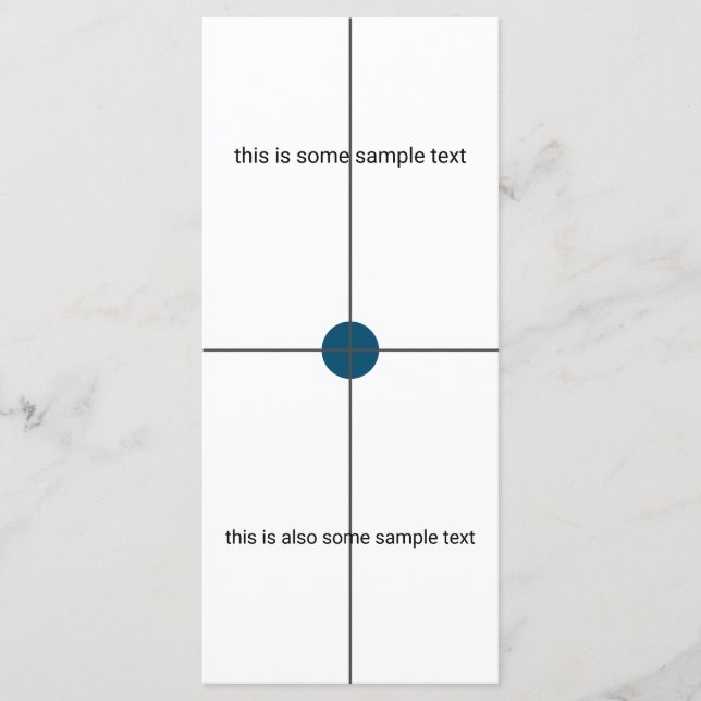 Menu Mariage de test d'échantillon (Devant)