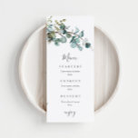 Menu Mariage de verdure Eucalyptus<br><div class="desc">Cartes de menu mariage Eucalyptus verdure.</div>