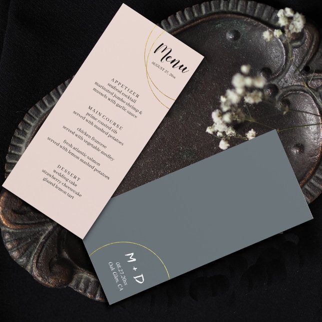 Menu Mariage des anneaux minimalistes (Créateur téléchargé)