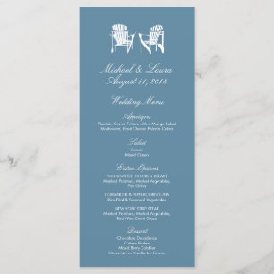 Menu Mariage des chaises de plage Adirondack
