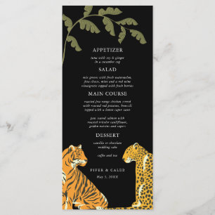 Menu Mariage des chats sauvages tropicaux