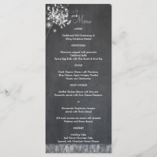 Menu Mariage des paillettes de tableau noir