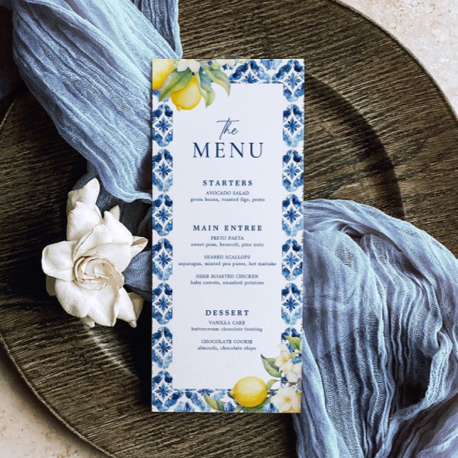 Menu Mariage d'été Citron Méditerranée (Créateur téléchargé)