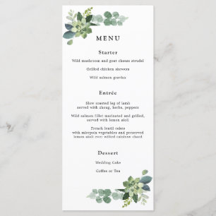Menu Mariage d'Eucalyptus